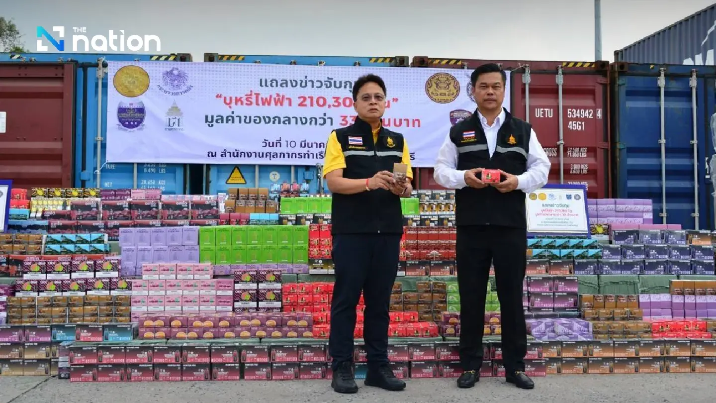 Thai customs seize over THB33m worth of e-cigarettes in crackdown Thai customs seize over THB33m worth of e-cigarettes in crackdown