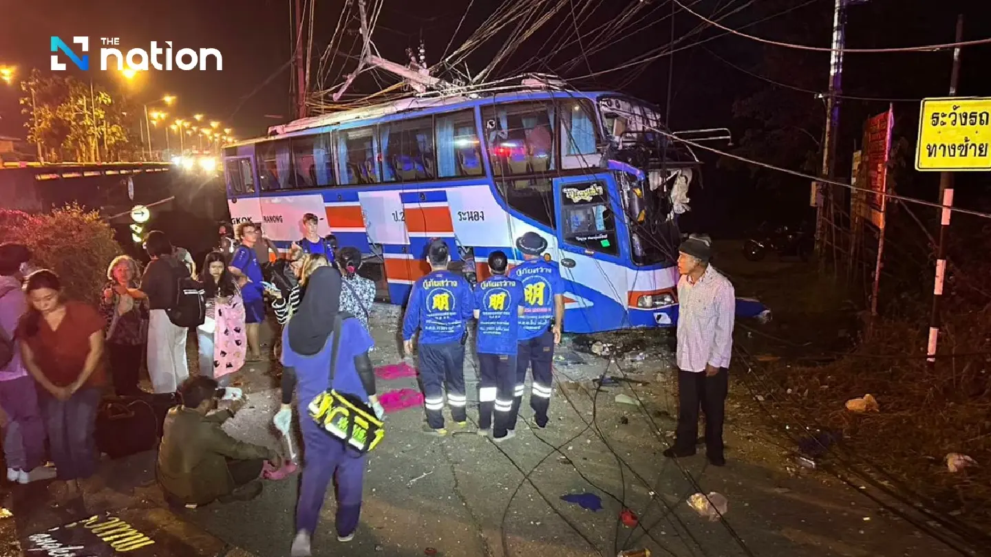 36 tourists injured, three critically, as tour bus rams utility pole