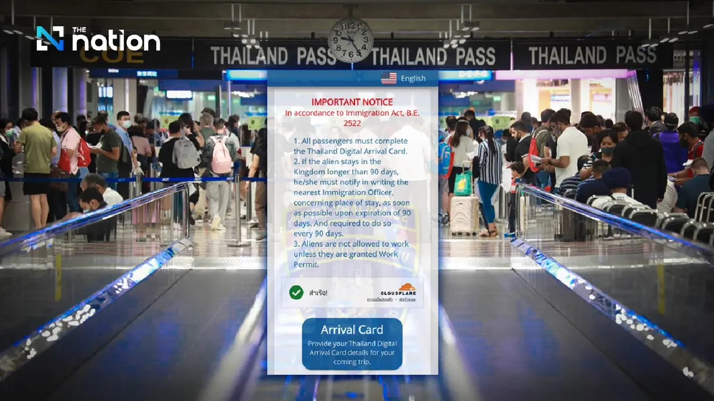Foreign visitors to require Thailand digital arrival card from May 1 Foreign visitors to require Thailand digital arrival card from May 1