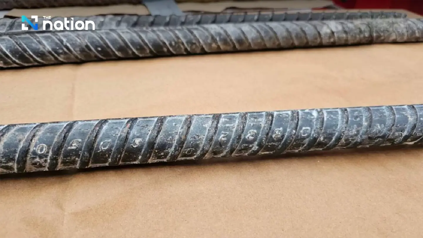 Two substandard steel samples linked to collapsed Bangkok building
