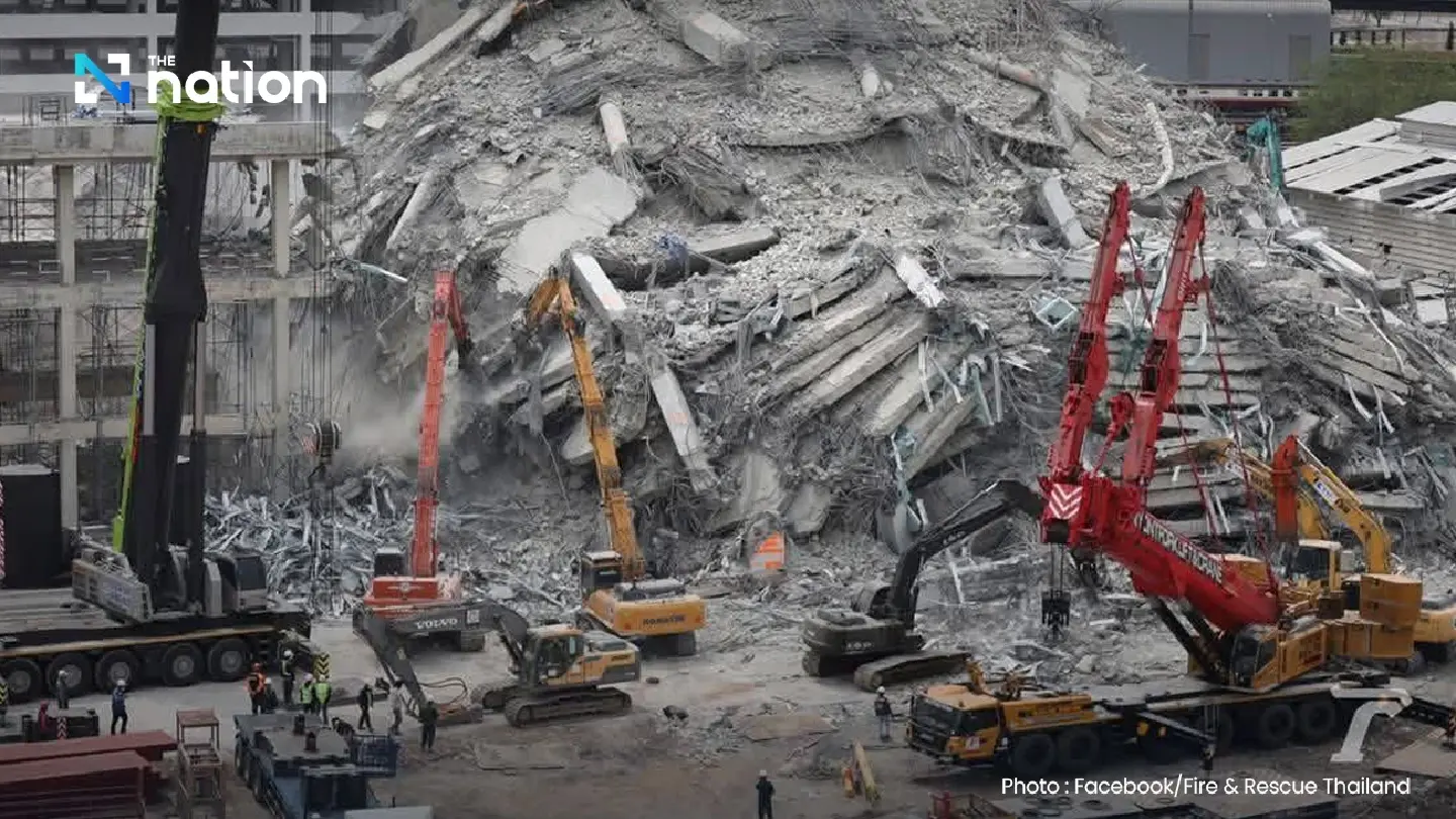 Giant Digger Joins Desperate Search for Survivors in Bangkok Building Collapse Giant Digger Joins Desperate Search for Survivors in Bangkok Building Collapse