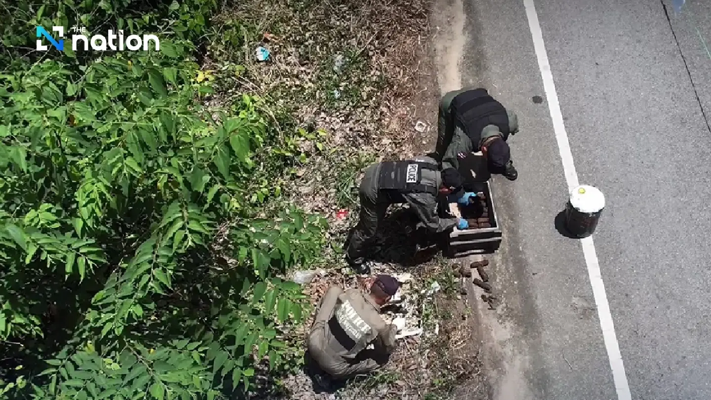 45 used but dangerous explosive rounds found by roadside in Chanthaburi