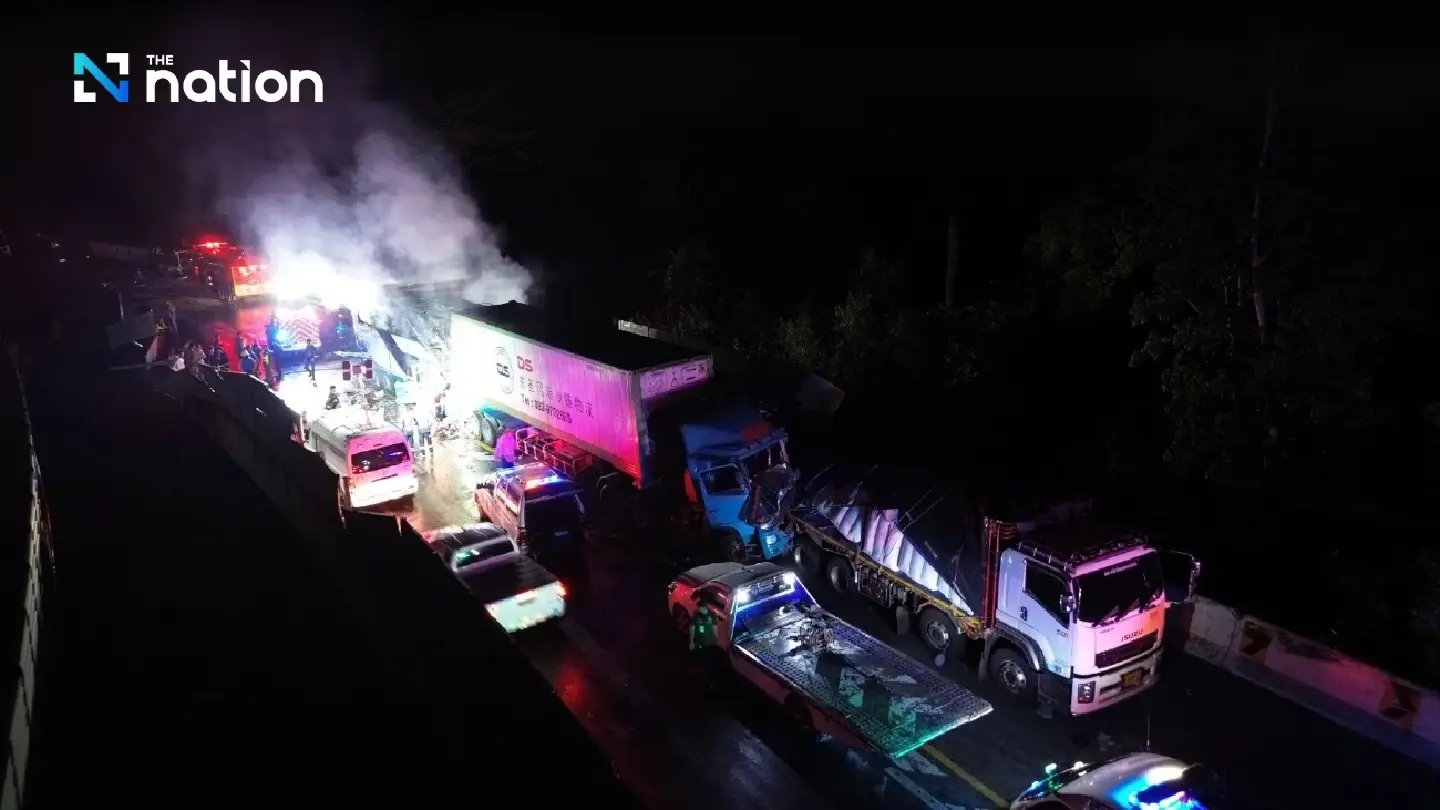 Seven dead, 40 injured in double-decker bus crash in Prachinburi