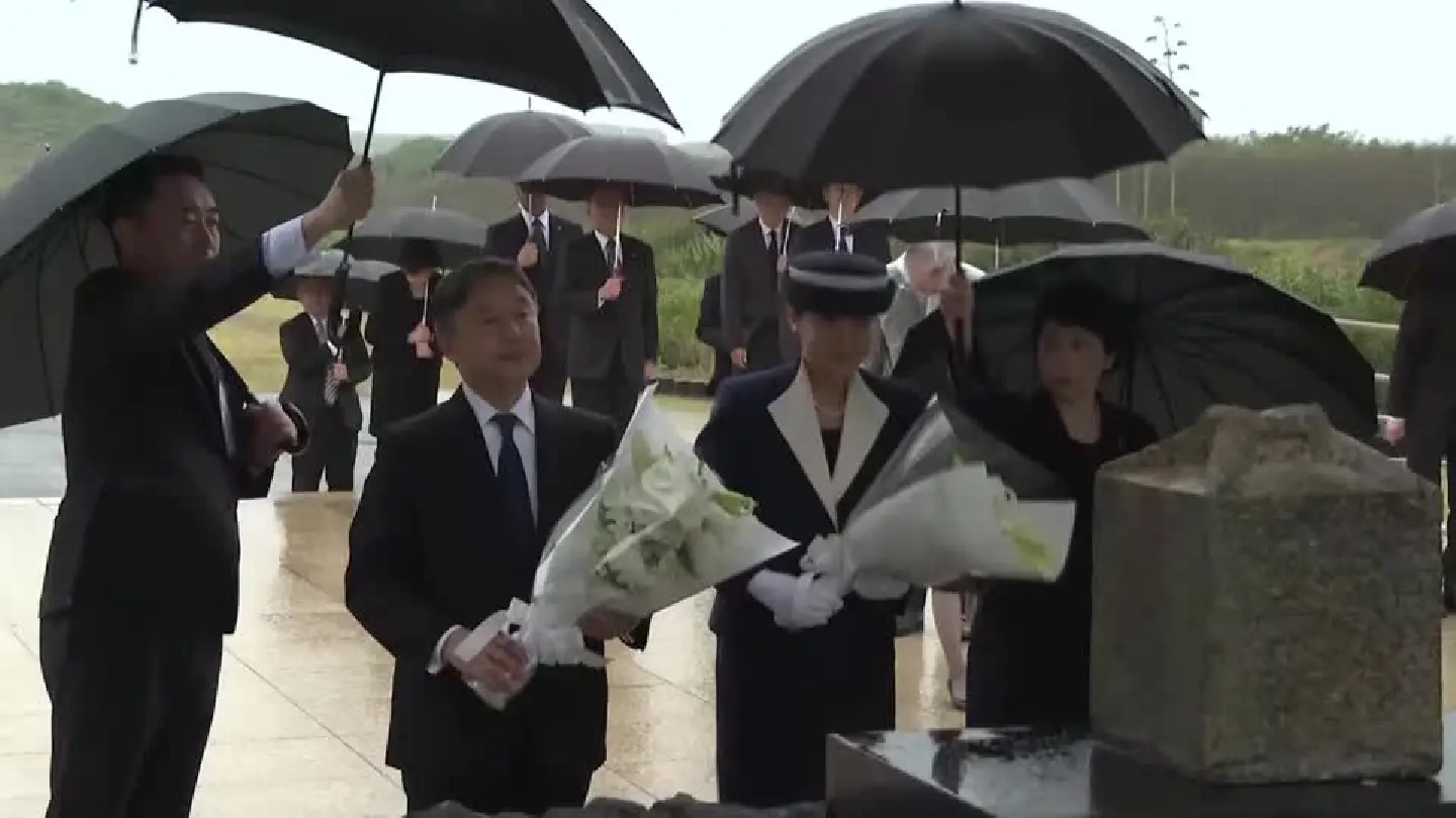 Japan Imperial Couple make memorial visit to Iwo Jima 80 years on