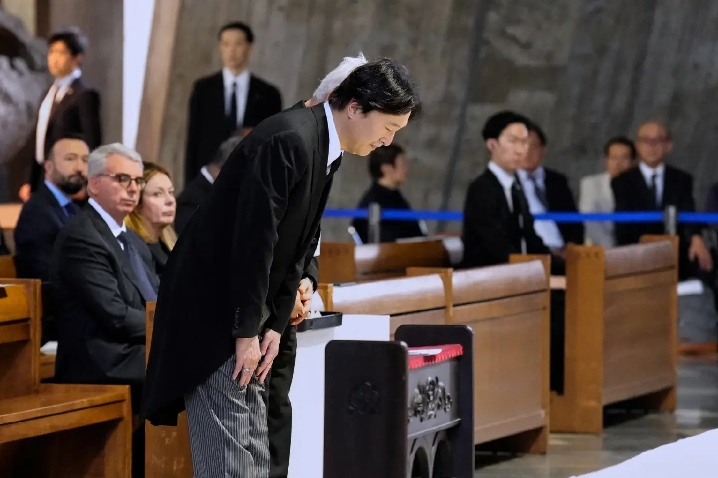 Japan Crown Prince attends memorial mass for Pope Francis Japan Crown Prince attends memorial mass for Pope Francis