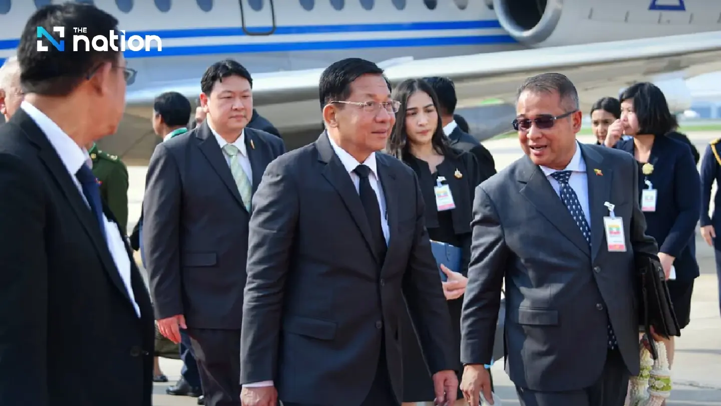 Min Aung Hlaing Arrives in Bangkok for BIMSTEC Summit
