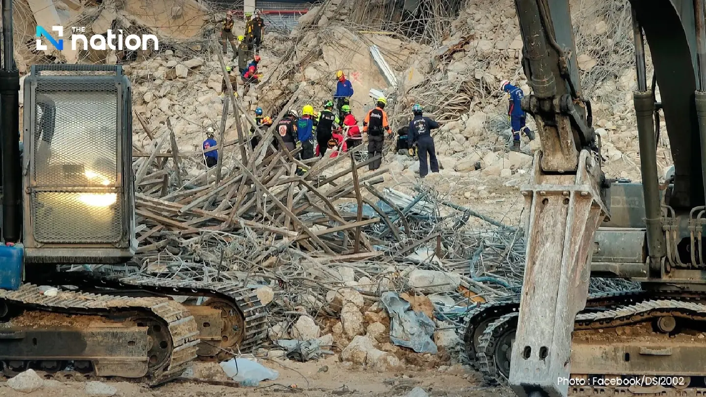 China Railway Observers Join Evidence Collection at Collapsed Thai Auditor's Office Site