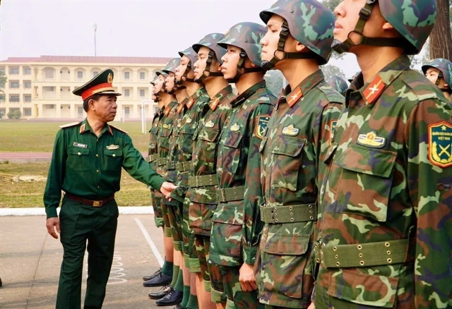Vietnamese soldiers prepare for Red Square parade in Moscow