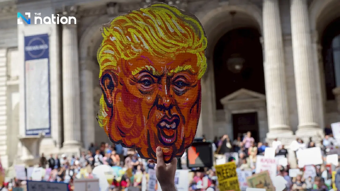 Thousands of protesters rally against Trump across US