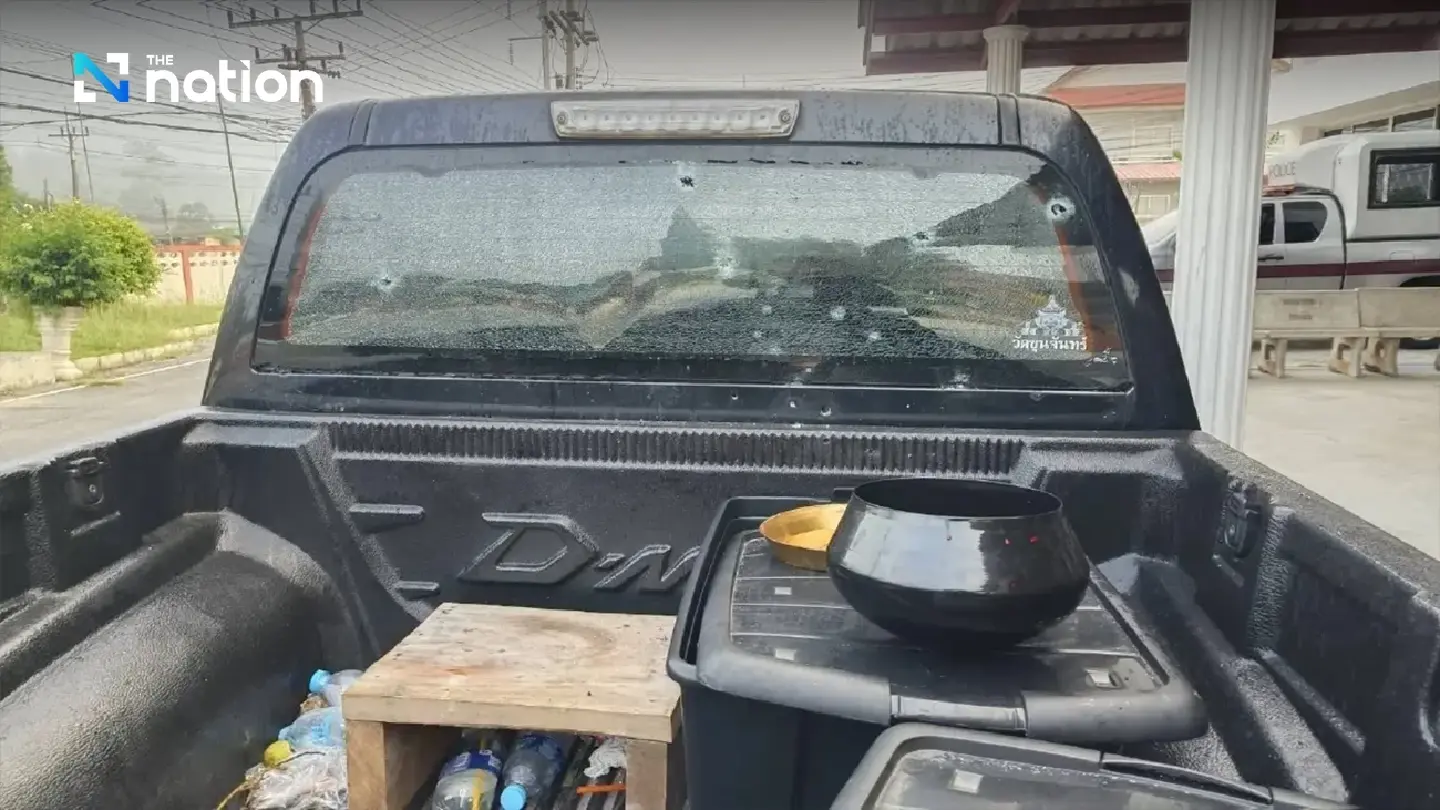 Novice monk killed as gunmen open fire on police vehicle in Songkhla