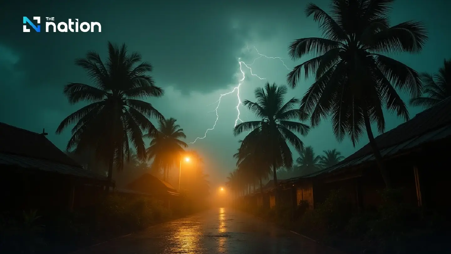 Heavy rain and strong winds expected across upper Thailand and southern regions