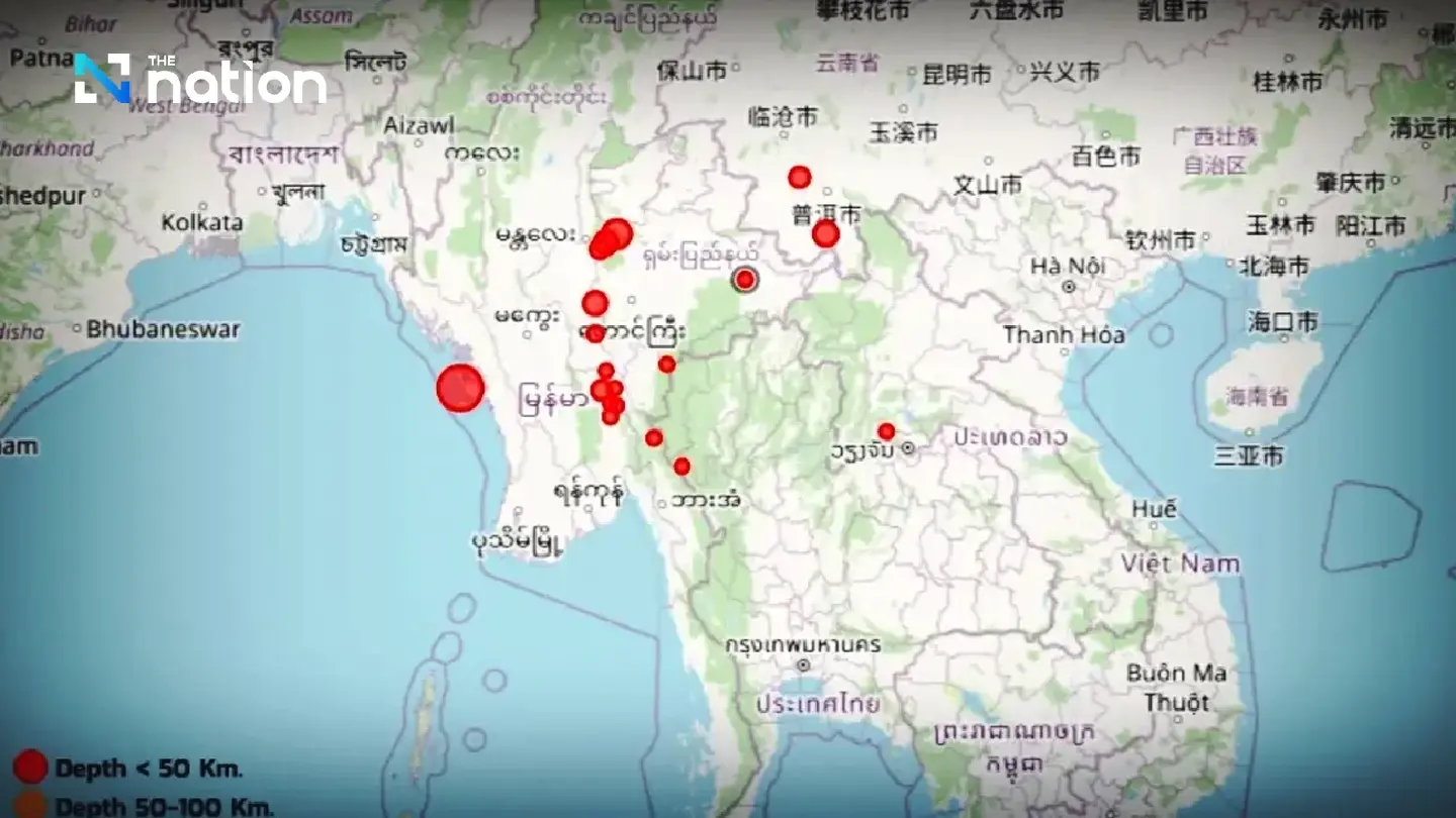 Mild earthquakes strike Thailand and neighbouring countries Mild earthquakes strike Thailand and neighbouring countries