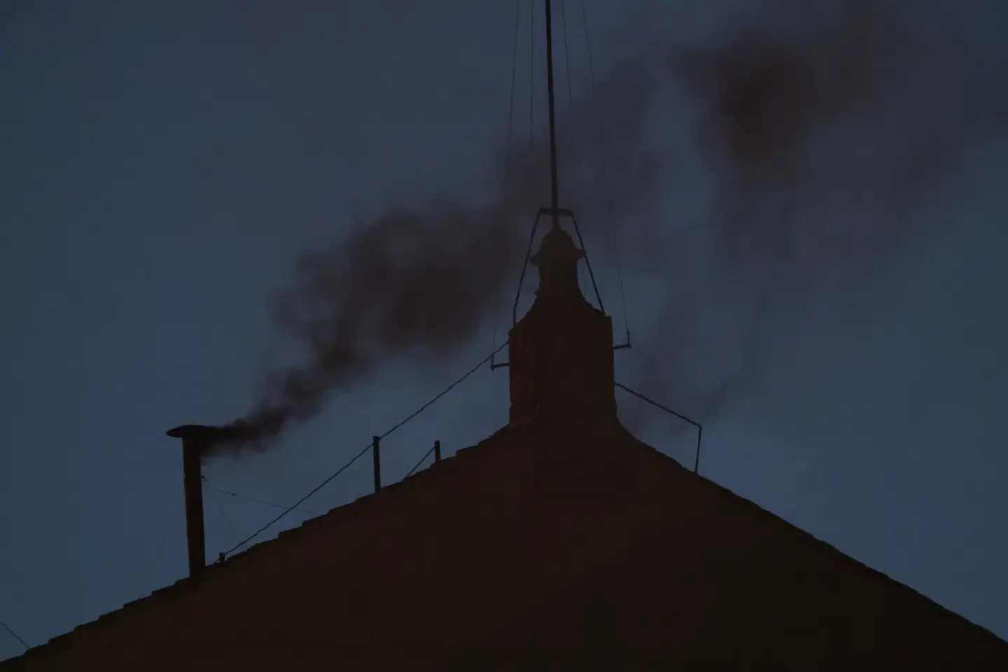 Black smoke signals no pope elected in first conclave vote