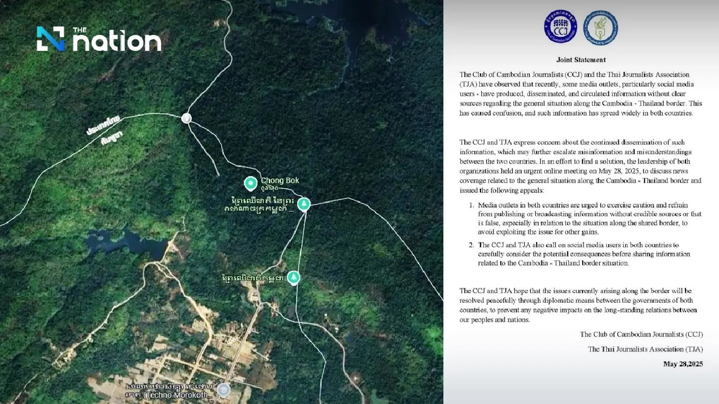Media outlets in Cambodia and Thailand urged to exercise caution on border coverage