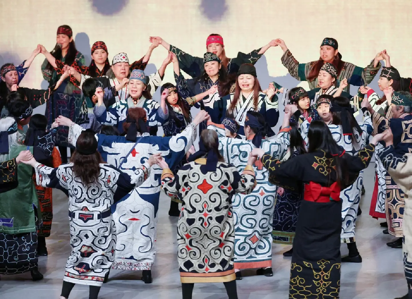 Ainu dances performed at Osaka Expo Ainu dances performed at Osaka Expo