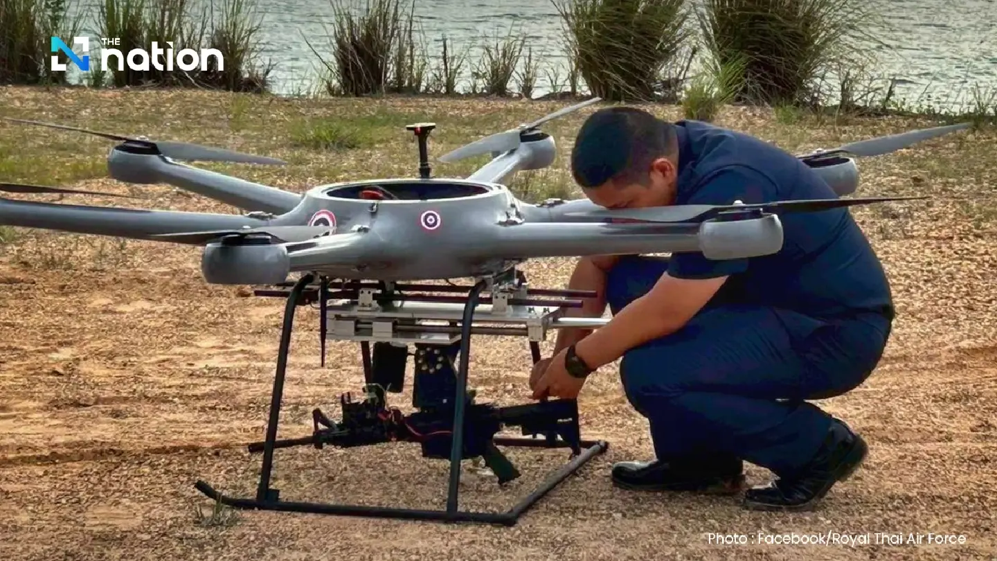 Air Force showcases drone mounted with M4 carbine Air Force showcases drone mounted with M4 carbine