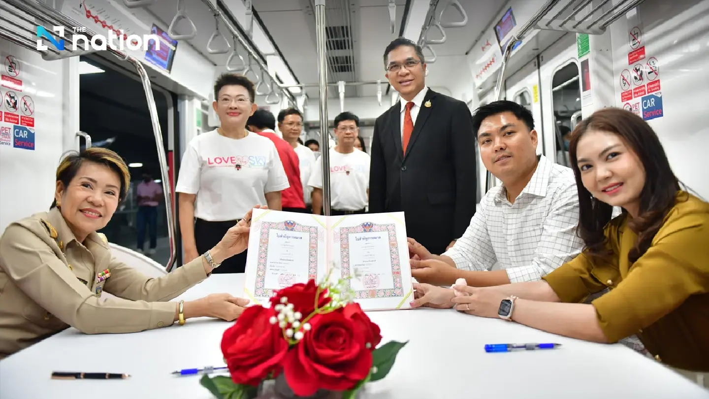 First-ever marriage registration on SRT Red Line train to celebrate Valentine’s Day