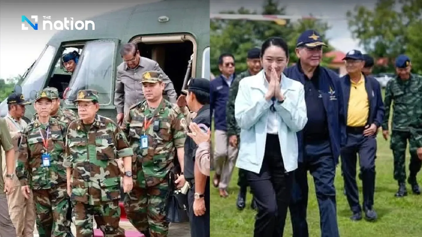 Thai PM visits Thai-Cambodian border as Hun Sen conducts border mission too Thai PM visits Thai-Cambodian border as Hun Sen conducts border mission too