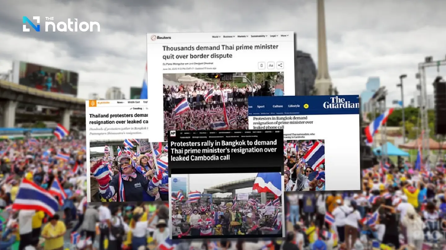 International media spotlight Thai protests over Hun Sen phone call scandal International media spotlight Thai protests over Hun Sen phone call scandal