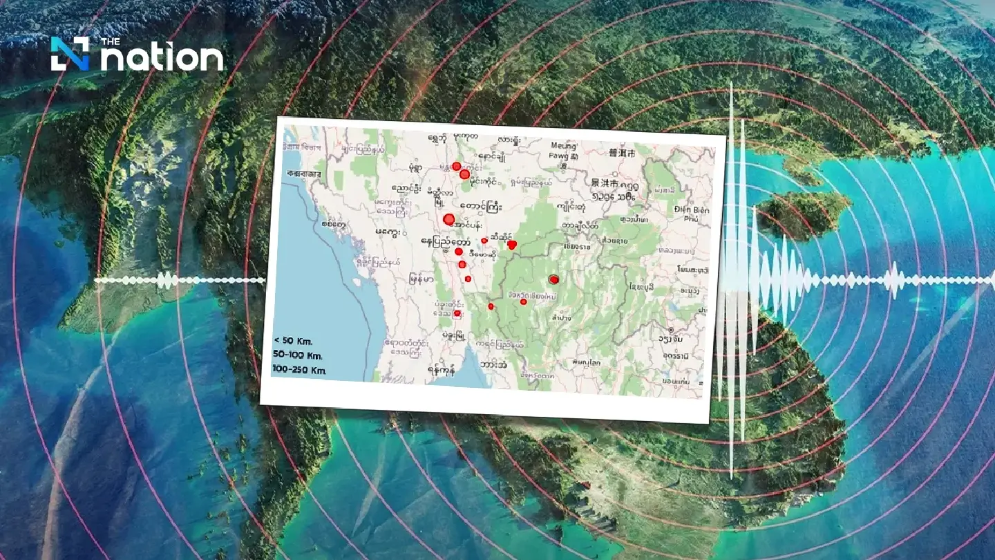4 mild quakes reported in northern Thailand and Myanmar on Tuesday 4 mild quakes reported in northern Thailand and Myanmar on Tuesday