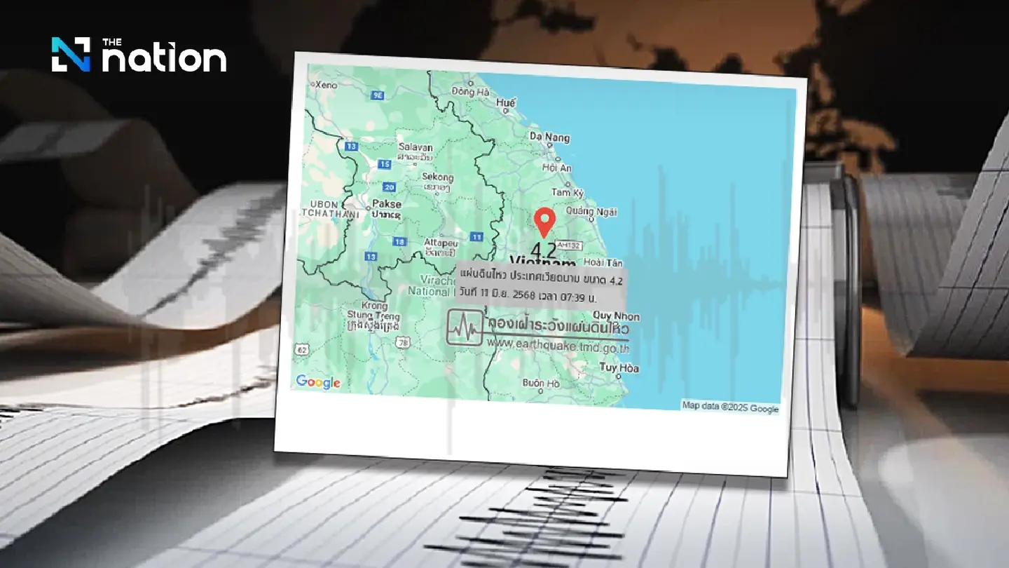 Magnitude 4.2 earthquake strikes Vietnam, 361 km from Ubon Ratchathani