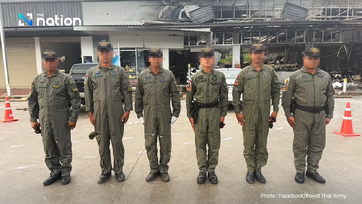 Bodies of Thai victims recovered from PTT Gas Station in Si Sa Ket after unexploded rocket disposed Bodies of Thai victims recovered from PTT Gas Station in Si Sa Ket after unexploded rocket disposed