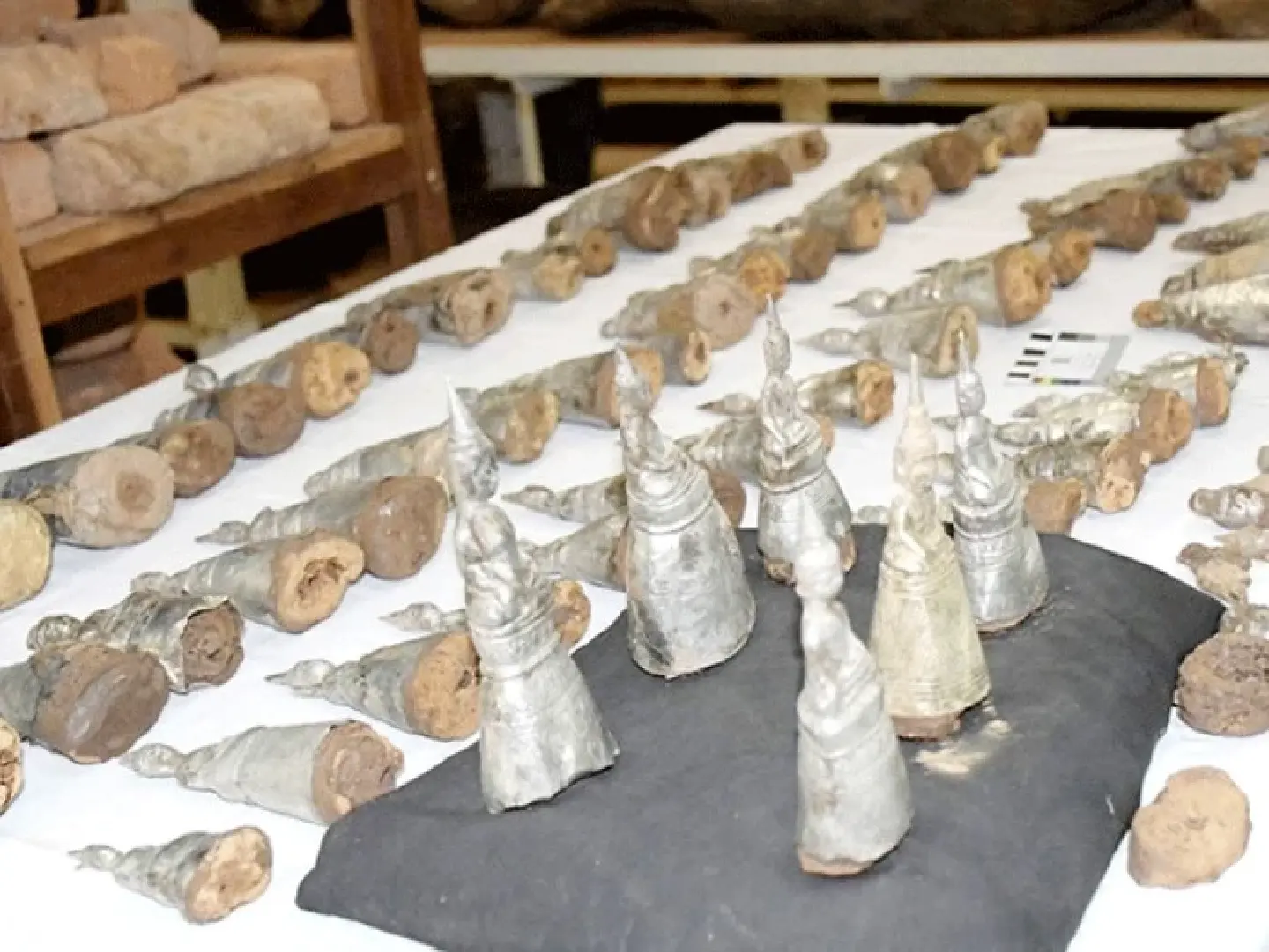 70 ancient Buddha images unearthed in Champasak 70 ancient Buddha images unearthed in Champasak