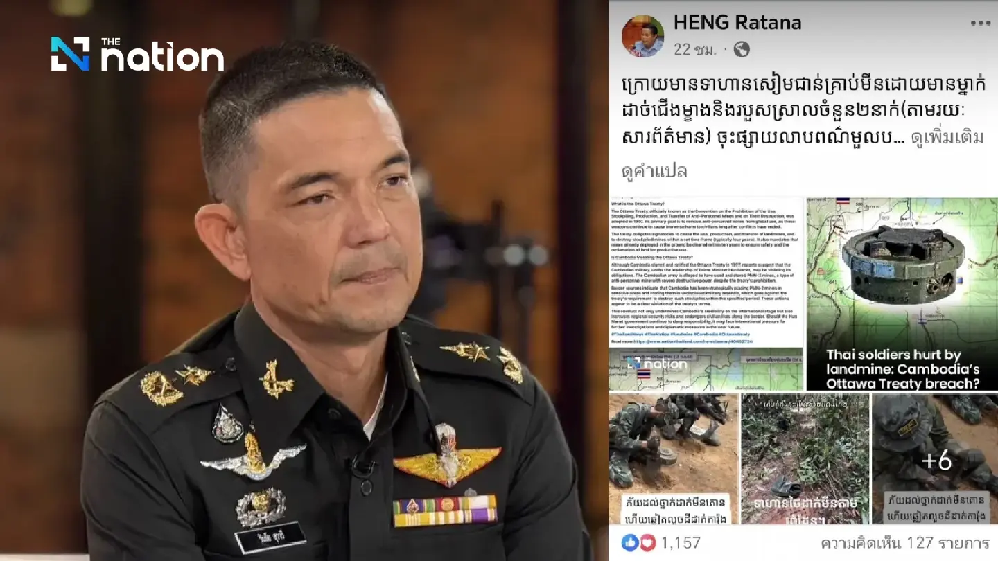 Thai army exposes Cambodia for misusing demining footage to smear Thai troops