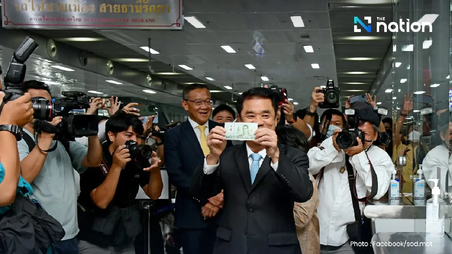 Thailand's Flat 20-Baht Electric Train Fare Confirmed for October Launch Thailand's Flat 20-Baht Electric Train Fare Confirmed for October Launch