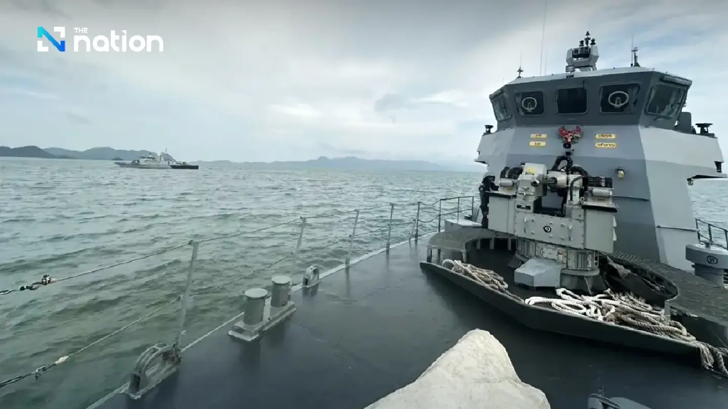 Thai Navy Deploys 4 Gunboats Near 'Koh Kood' — On Standby For Providing Fire Support