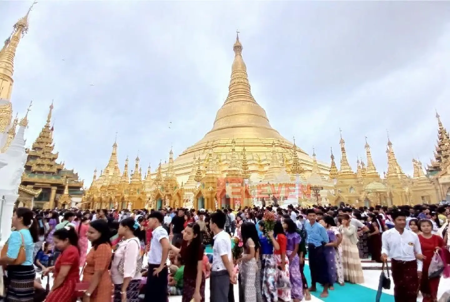 Large crowds gather at Shwedagon Pagoda and other temples on Waso Full Moon Day