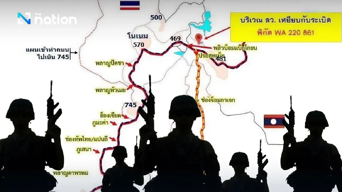 Three soldiers injured after stepping on landmine during patrol at Thai-Cambodian border Three soldiers injured after stepping on landmine during patrol at Thai-Cambodian border