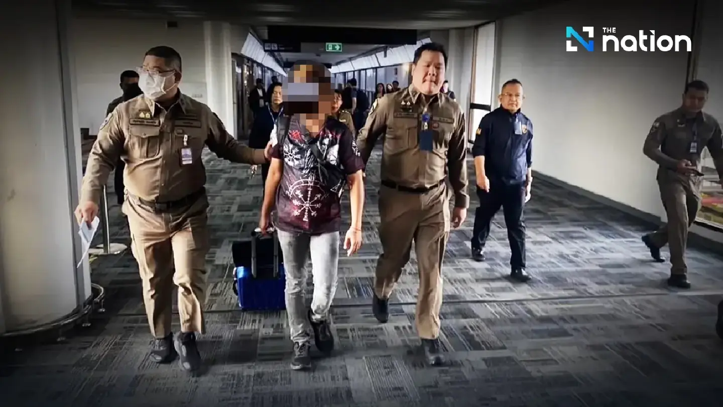 Malaysian man arrested at Don Mueang Airport for involvement in online gambling and money laundering