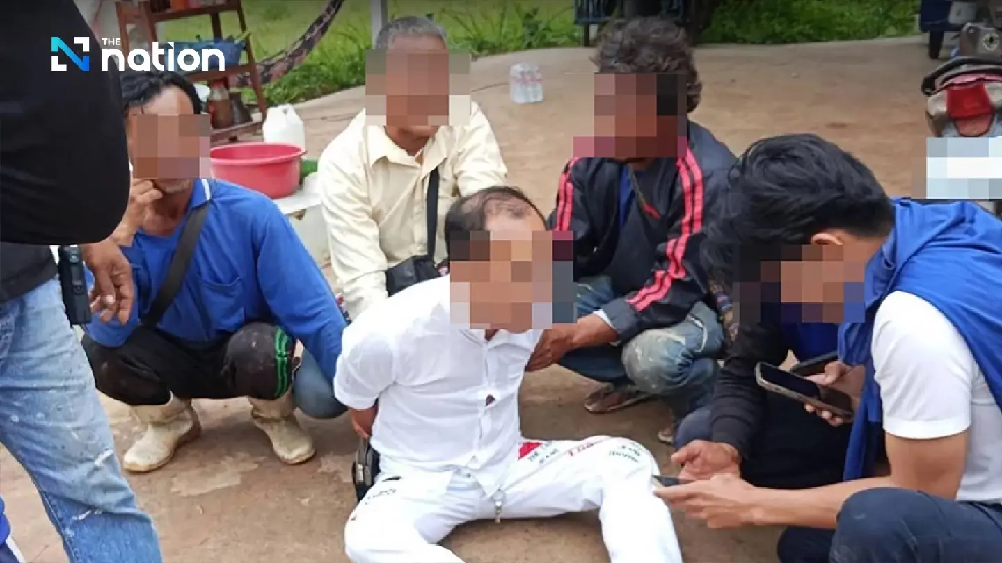 Thai security forces detain suspected Cambodian spy in Surin Thai security forces detain suspected Cambodian spy in Surin