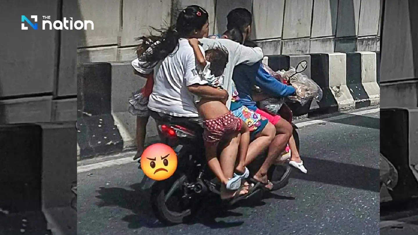 Understanding sought for Myanmar family of seven riding one bike in Phuket