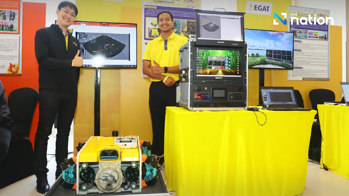 EGAT unveils unmanned underwater vehicle for safer hydro-floating solar inspections