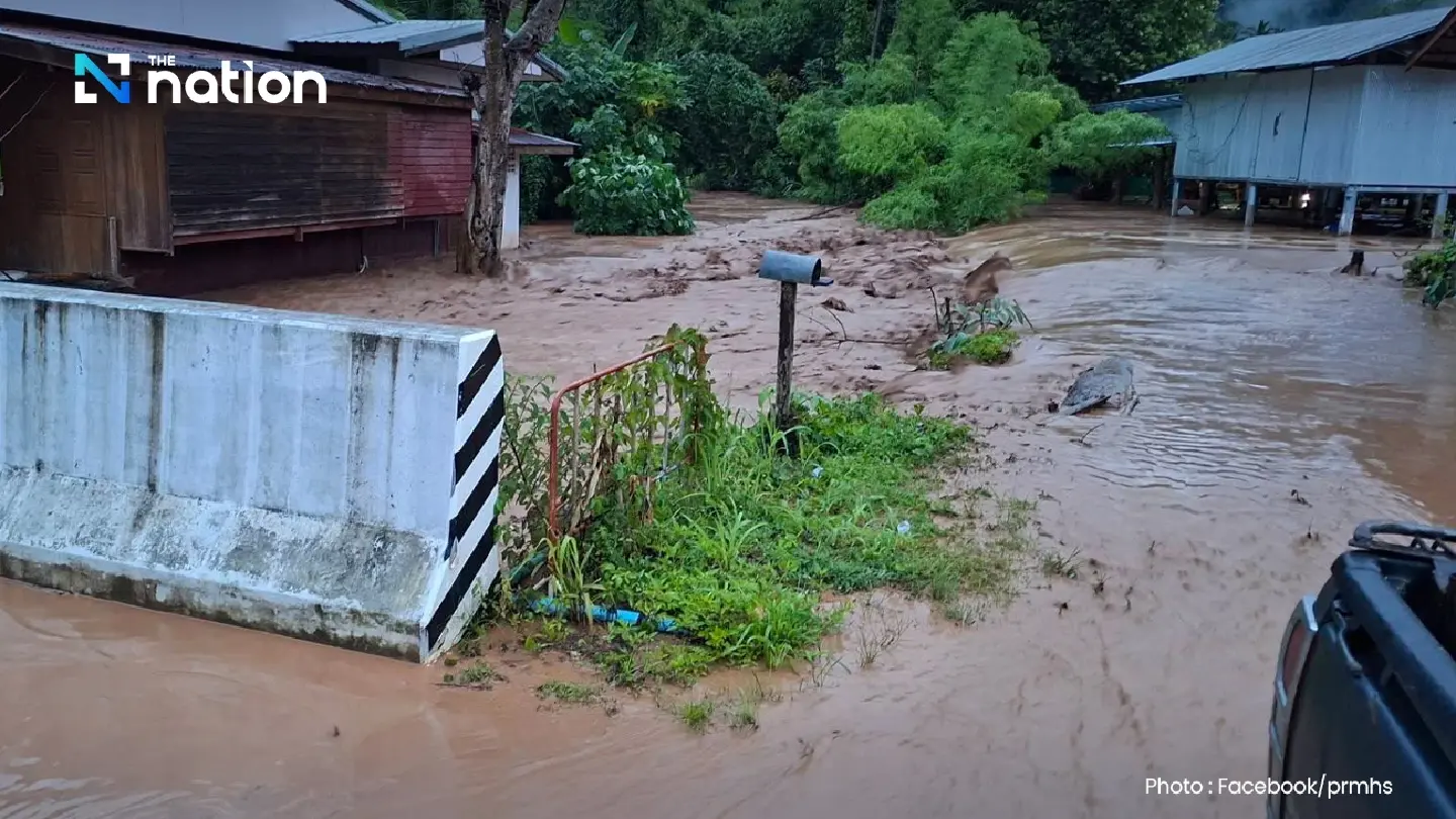 Mae Hong Son hit by run-offs, flash floods following heavy downpours
