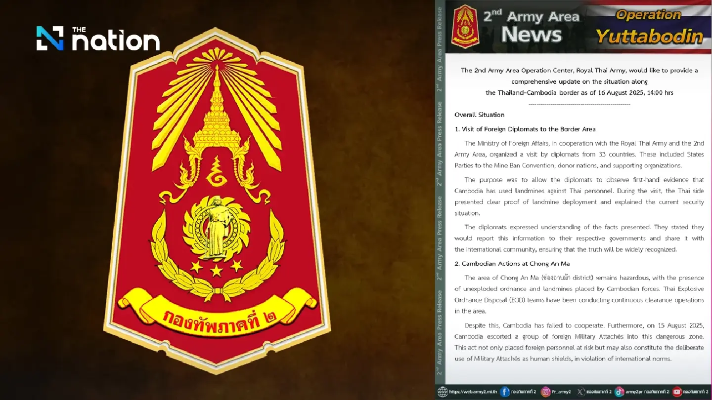 Thai Army shows landmine proof, rejects Cambodia’s disinformation at border
