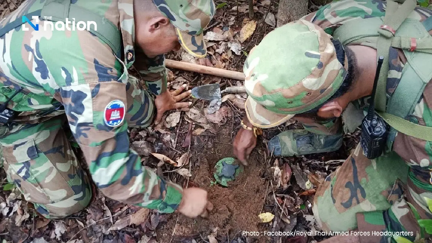 Royal Thai Navy uncovers evidence of Cambodian troops’ use of landmines