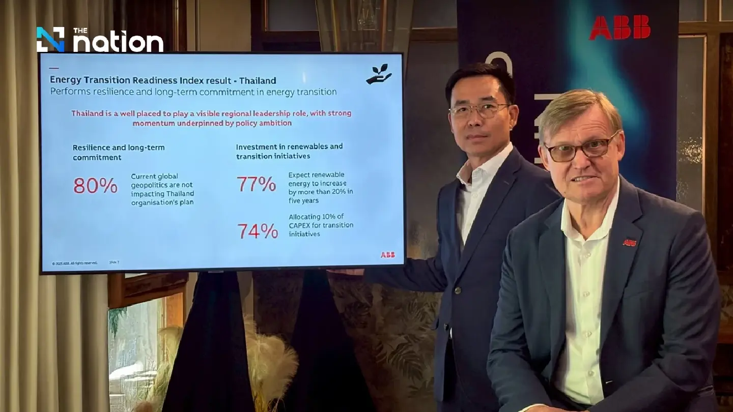 Thailand Becomes Regional Leader in Energy Transition, ABB Study Finds