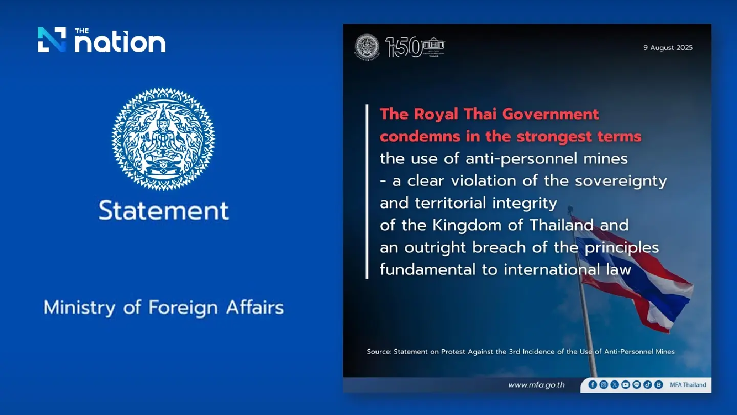 Thailand condemns new landmine incident on Thai soil near Cambodian border