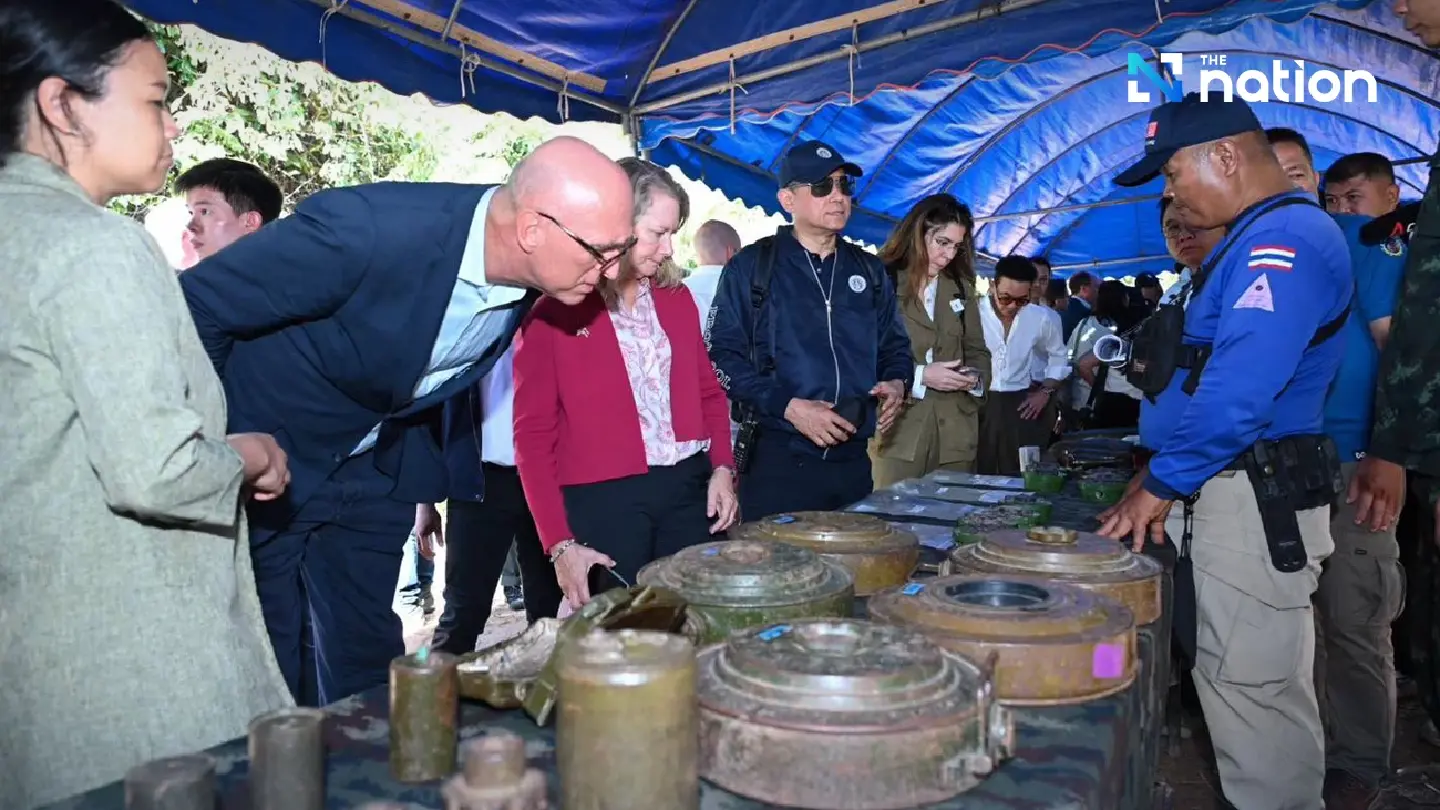 Envoys visit Phu Makua site as Thai military uncovers 46 landmines, weapons from Cambodia