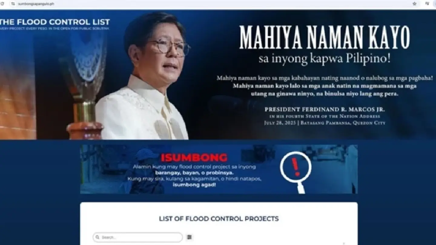 Philippines’ newly launched website for reporting complaints on flood control projects gets over 12,000 complaints
