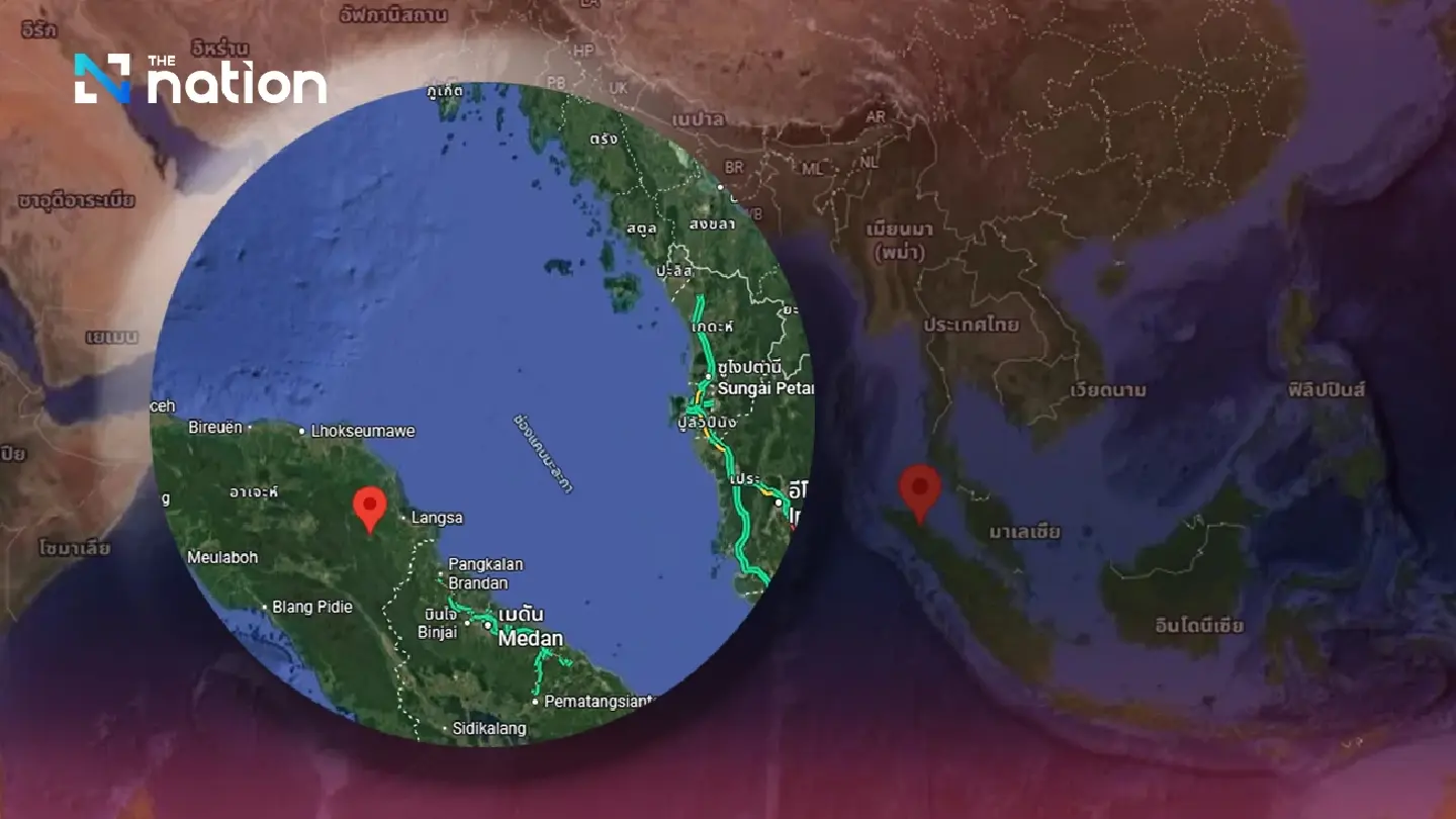 Earthquake hits northern Sumatra, near Satun in southern Thailand