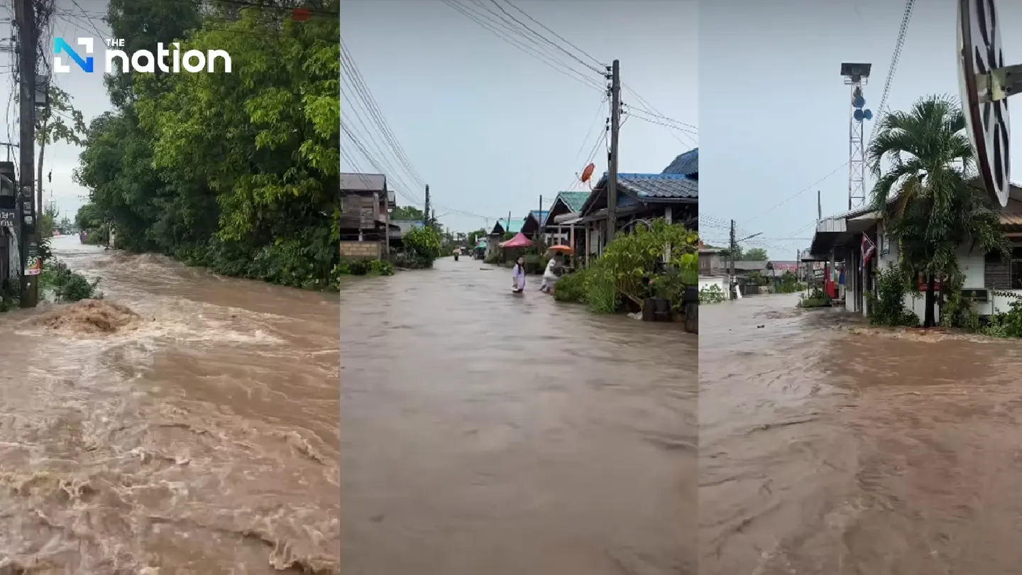 Four Loei villages hit by run-offs and flash floods following heavy rains