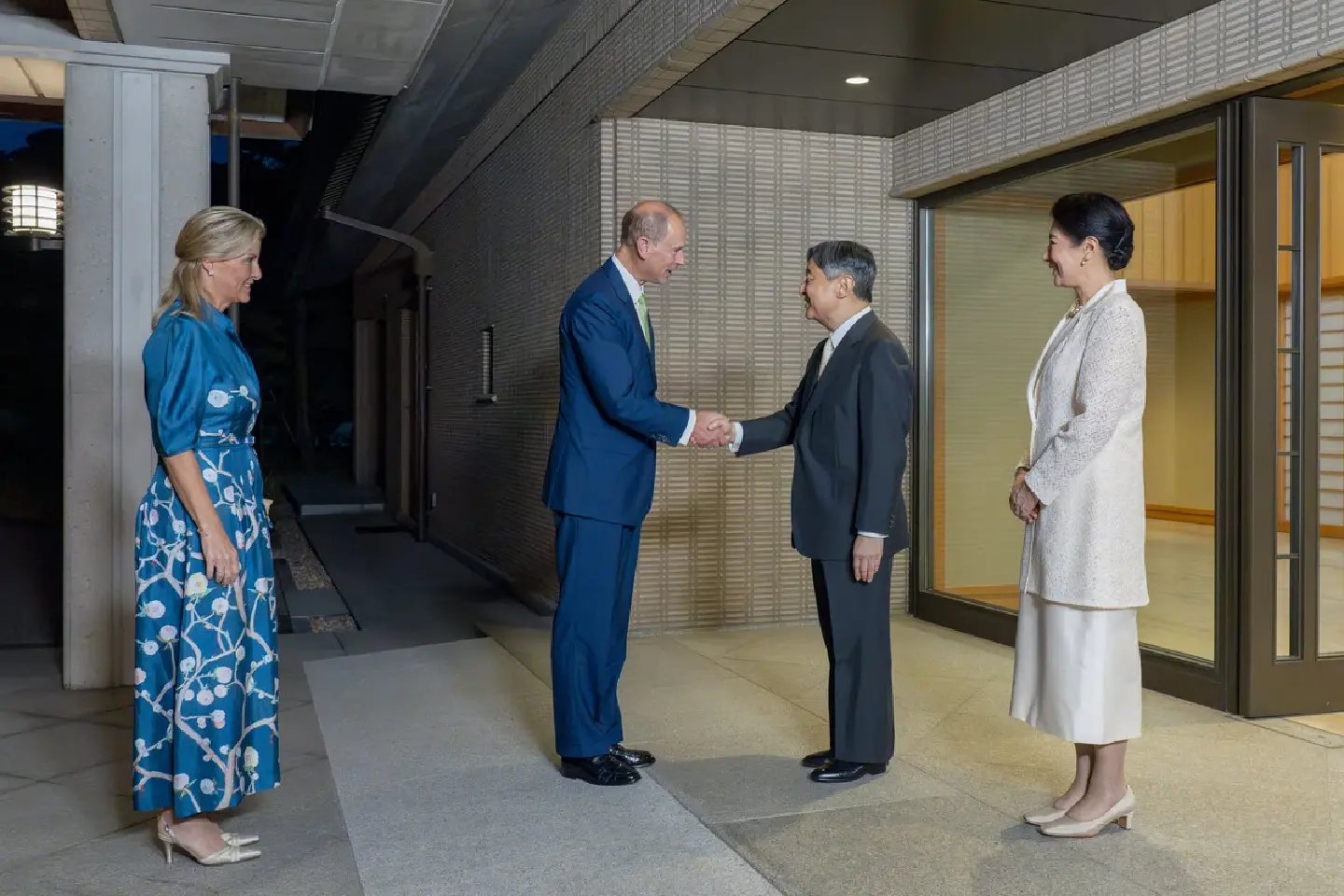 Japan imperial couple host tea party for british Prince Edward, wife Japan imperial couple host tea party for british Prince Edward, wife