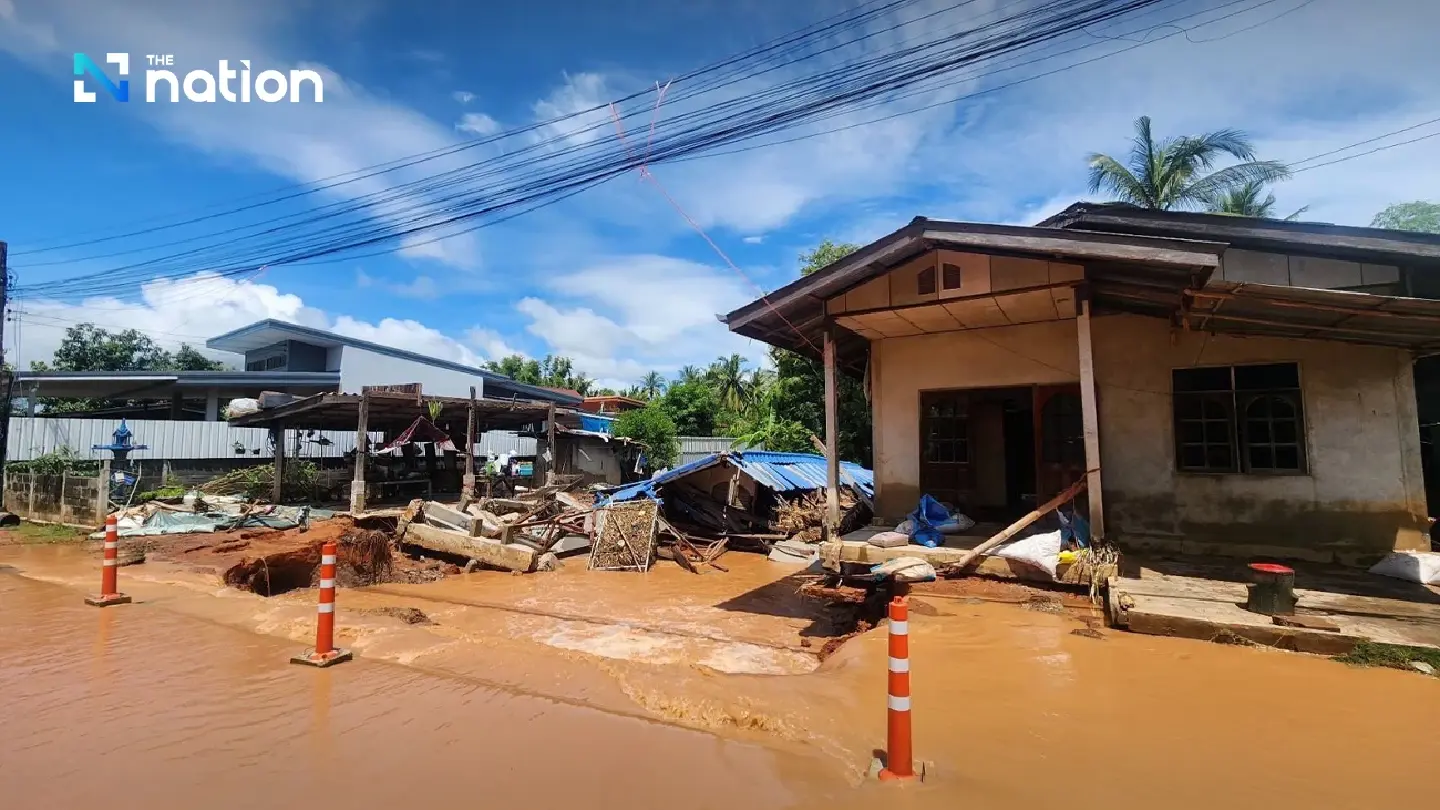 Tropical low-pressure system and monsoon trigger heavy rain and flash floods in northern Thailand