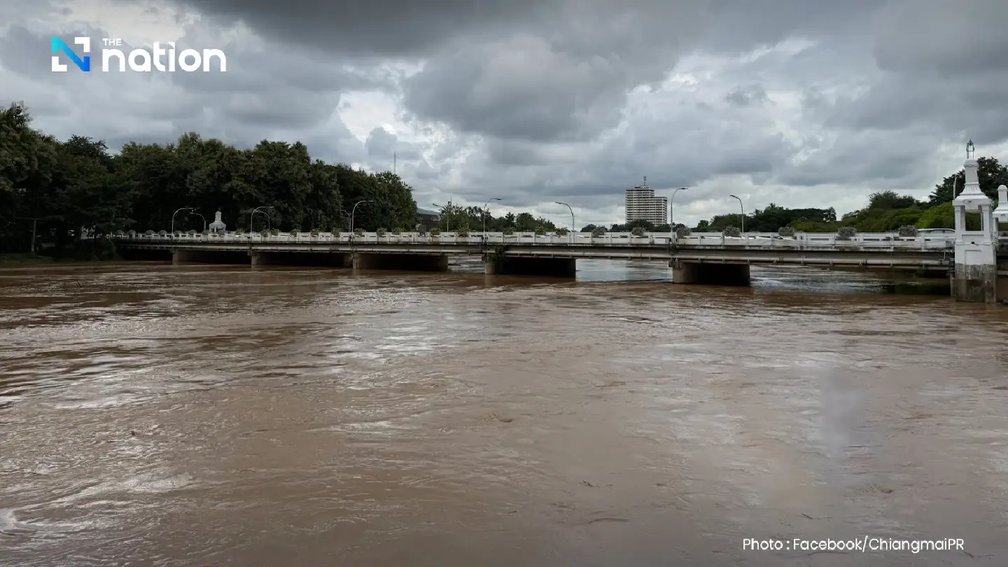 DDPM warns of Ping River nearing banks in San Sai, Chiang Mai; residents urged to move valuables and protect vulnerable
