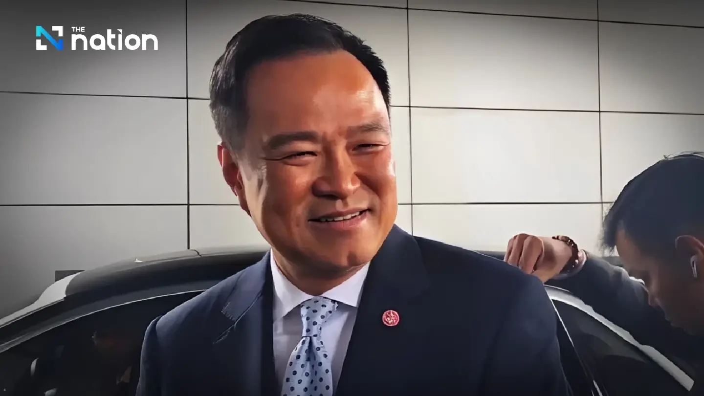 PM Anutin Smiles Off Queries on Road Collapse Link to Sino-Thai