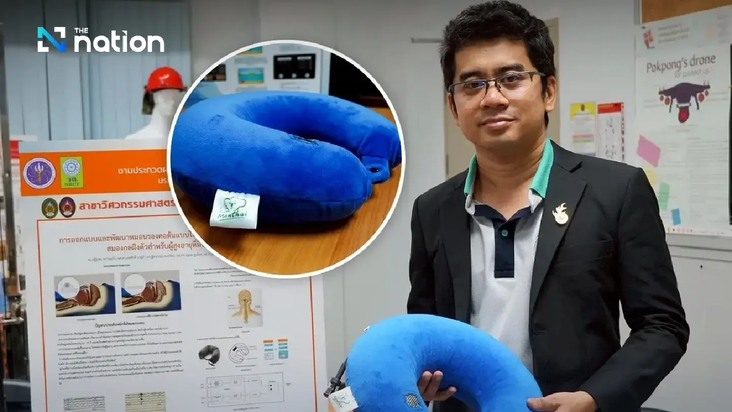 Neck pillow with AI helps prevent dangerous sleep disorders